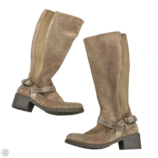 Boots Mid-calf Heels By Blossom In Tan, Size: 6.5