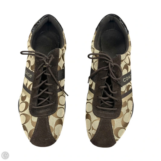 Shoes Designer By Coach In Brown & Tan, Size: 11