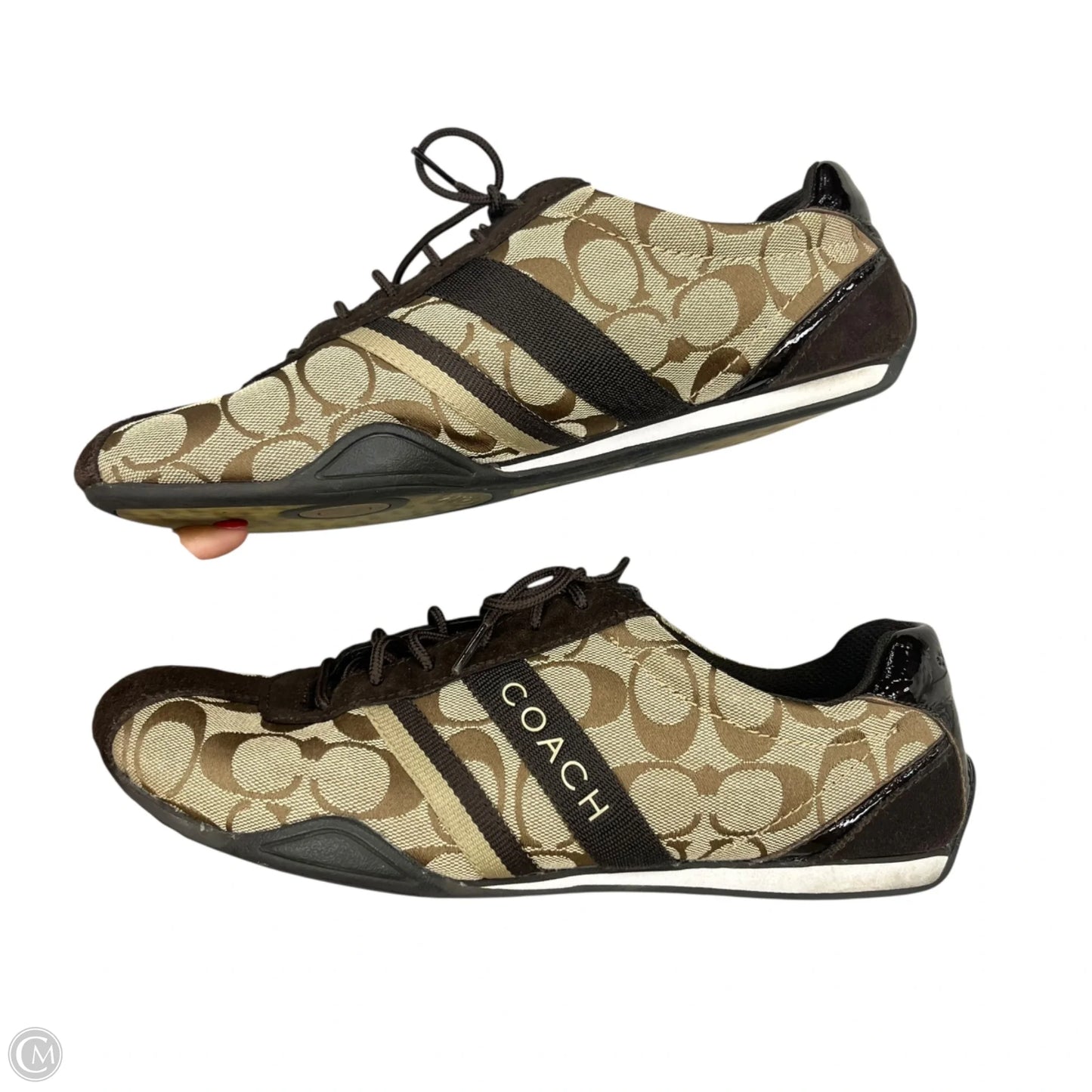 Shoes Designer By Coach In Brown & Tan, Size: 11