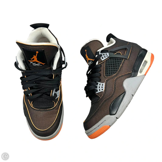 Shoes Luxury Designer By Jordan In Black & Orange, Size: 7