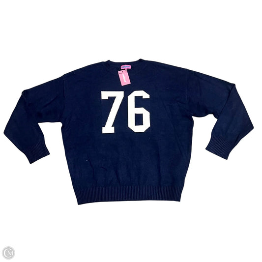 Sweater By Edikted In Blue & Cream, Size: Xl