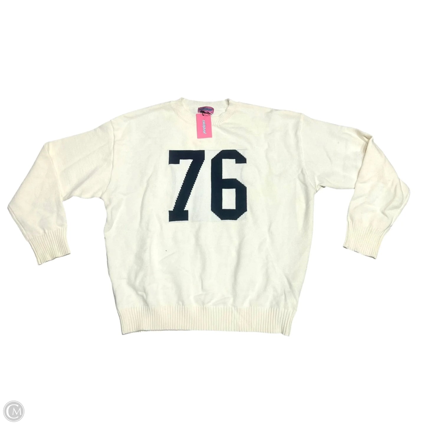 Sweater By Edikted In Blue & Cream, Size: Xl