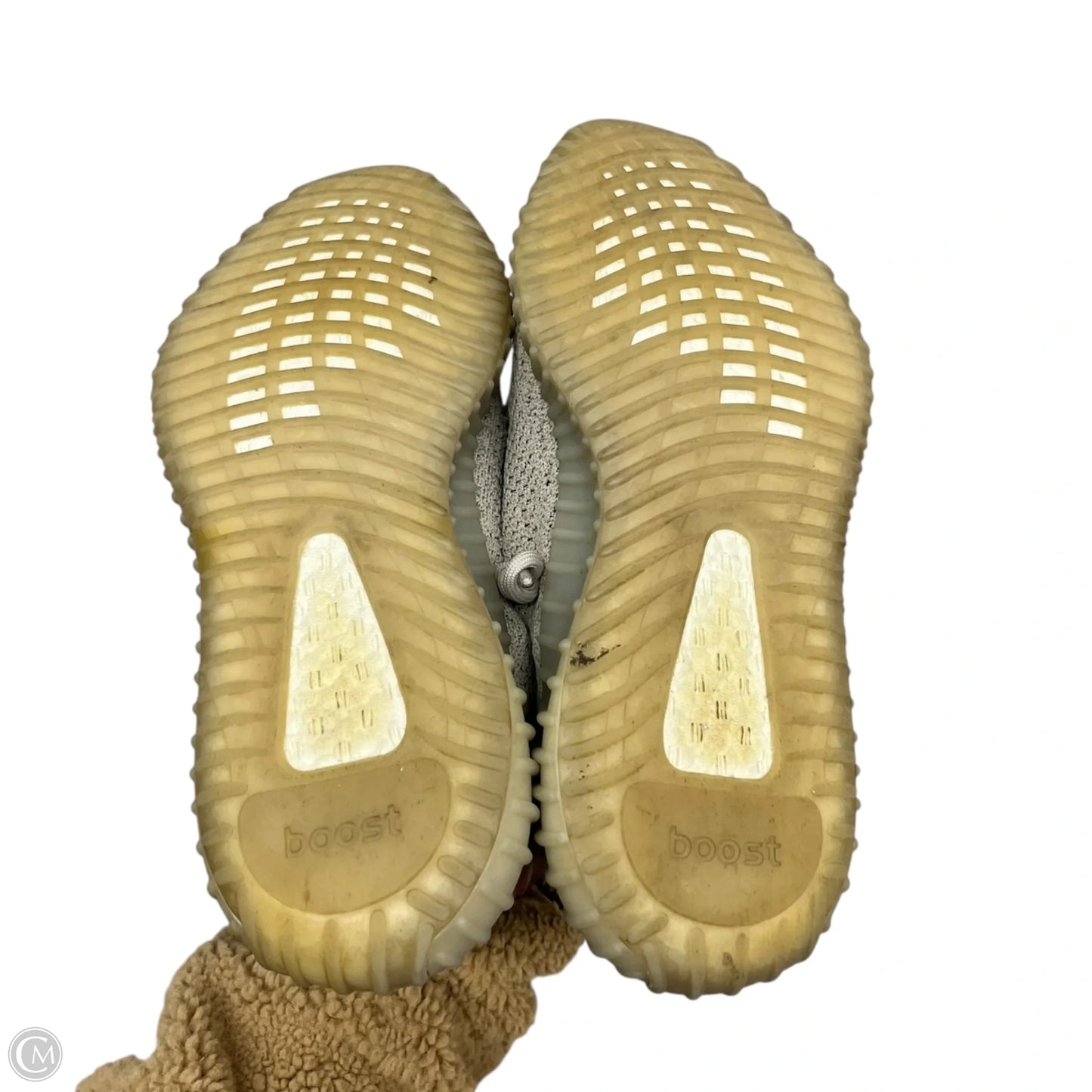 Shoes Luxury Designer By Yeezy In Taupe, Size: 10