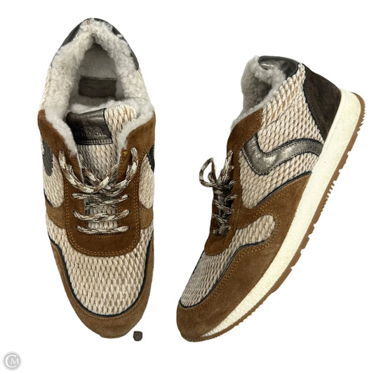 Shoes Sneakers By Voile Blanche In Brown & Cream, Size: 10.5