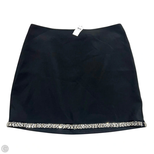 Skirt Midi By Ann Taylor In Black & Silver, Size: 16