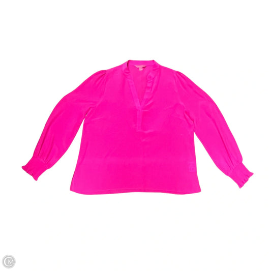 Top Long Sleeve Designer By Lilly Pulitzer In Pink, Size: Xl