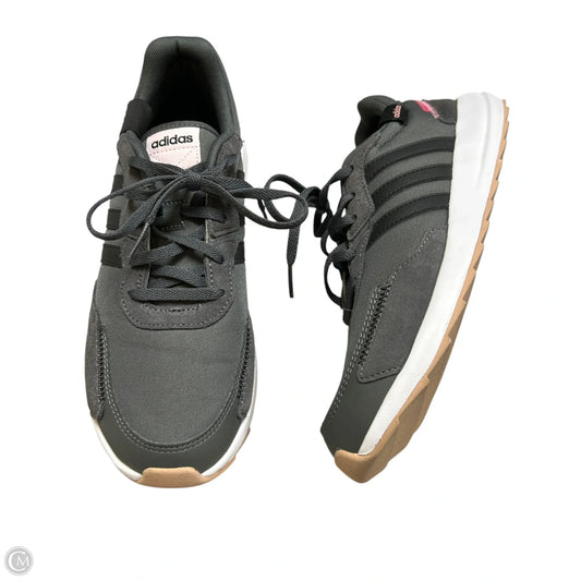 Shoes Athletic By Adidas In Grey & Pink, Size: 9