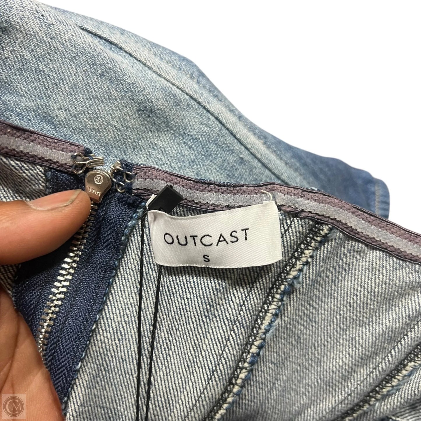 Top Sleeveless By Outcast In Blue Denim, Size: S