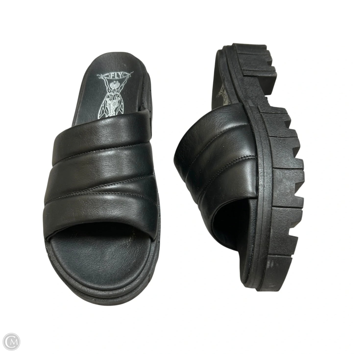 Sandals Heels Platform By Fly London In Black, Size: 9.5