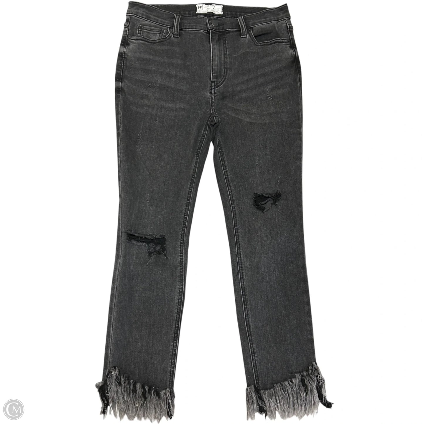 Pants Cropped By Free People In Black Denim, Size: 4