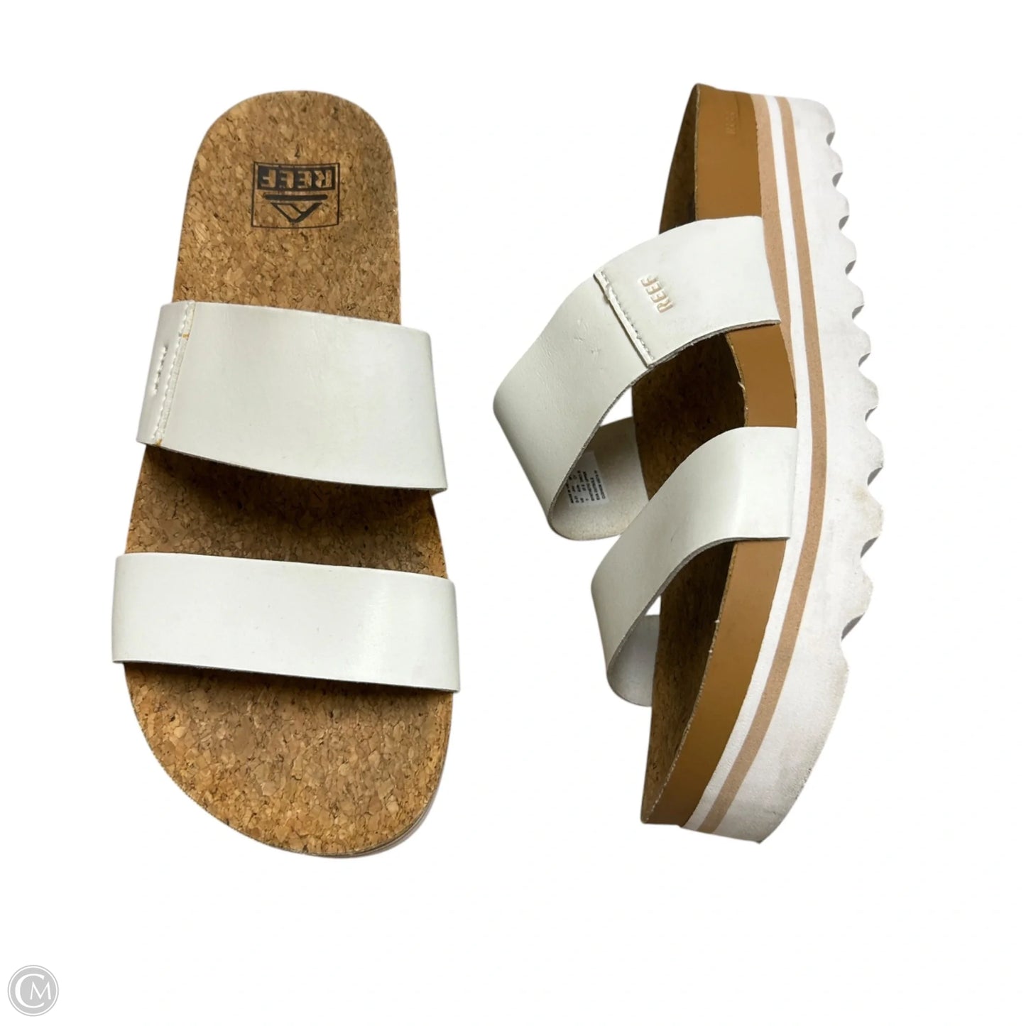 Sandals Heels Platform By Reef In White, Size: 7