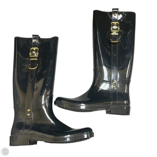 Boots Designer By Coach In Black, Size: 10
