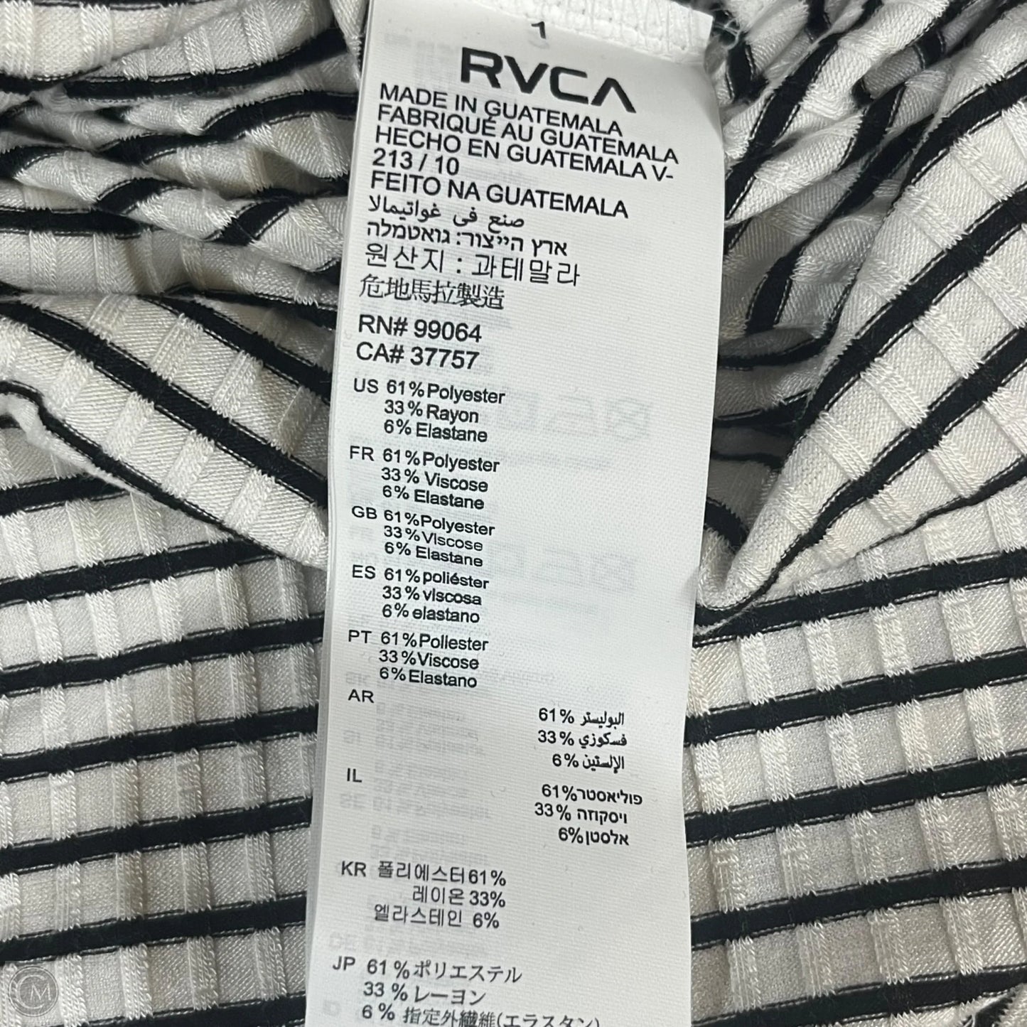 Dress Casual Midi By Rvca In Black & White, Size: S