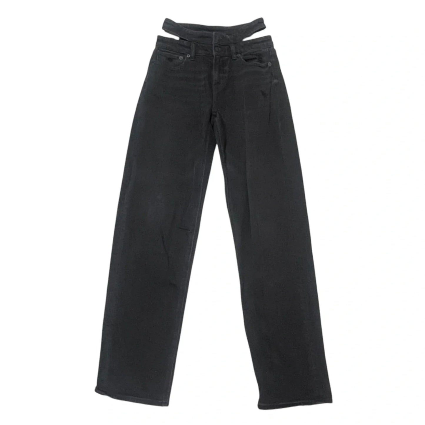 Jeans Wide Leg By American Eagle In Black, Size: 00