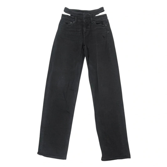 Jeans Wide Leg By American Eagle In Black, Size: 00