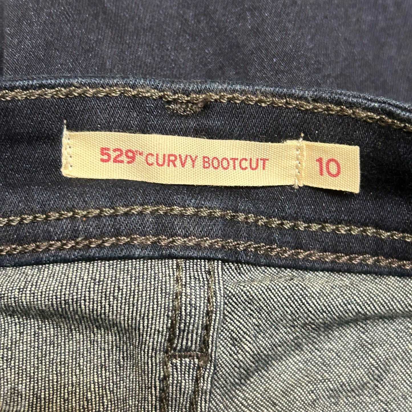 Jeans Boot Cut By Levis In Blue Denim, Size: 10