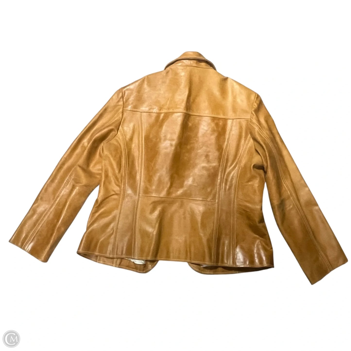 Jacket Leather By Wilsons Leather In Orange, Size: 2x
