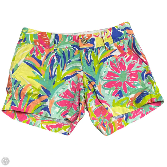 Shorts Designer By Lilly Pulitzer In Green & Pink, Size: 0