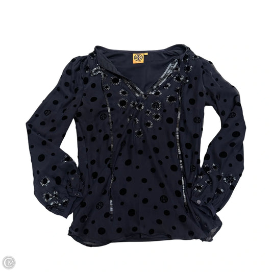 Top Long Sleeve Designer By Tory Burch In Navy, Size: 6
