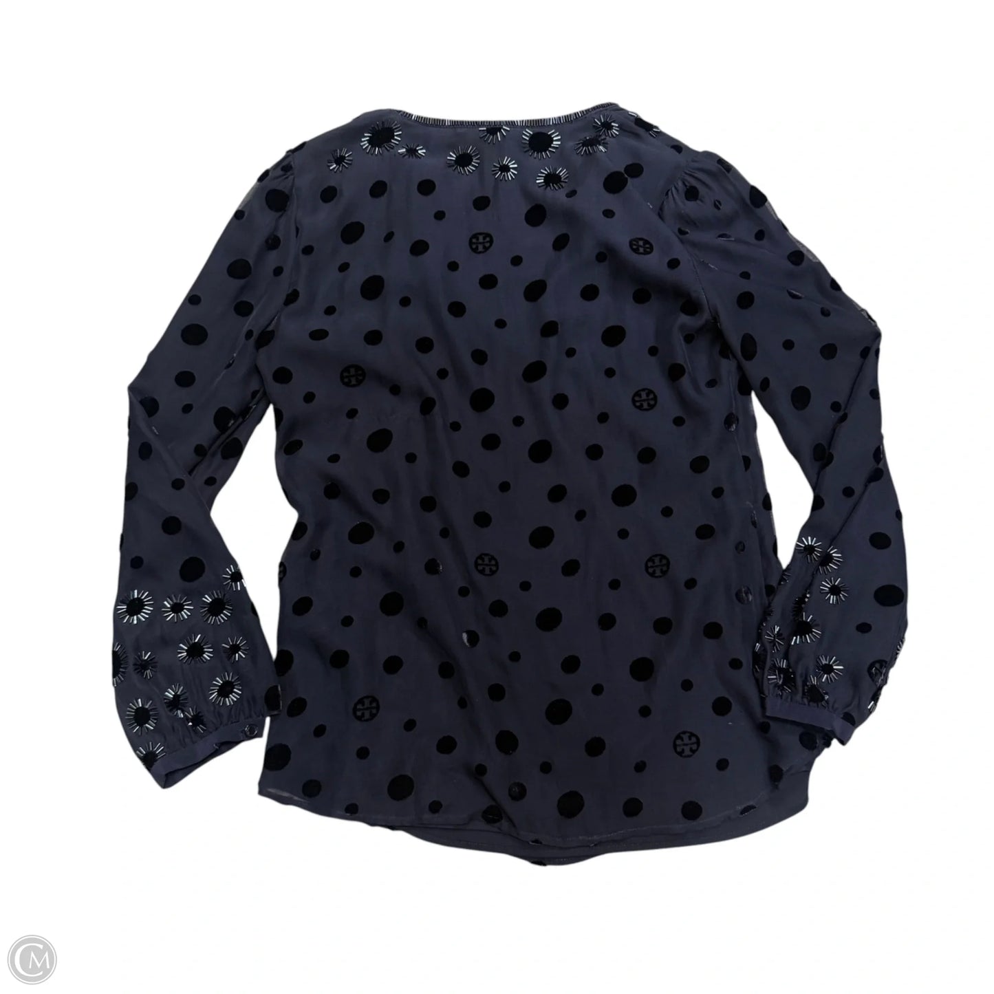Top Long Sleeve Designer By Tory Burch In Navy, Size: 6