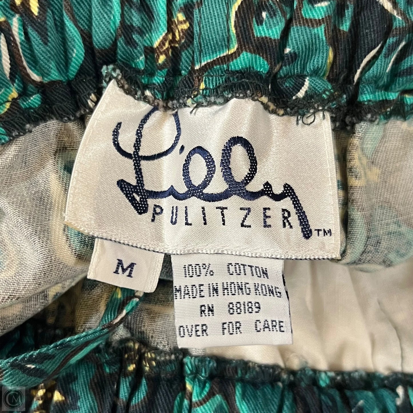 Pants Designer By Lilly Pulitzer In Green & Yellow, Size: M