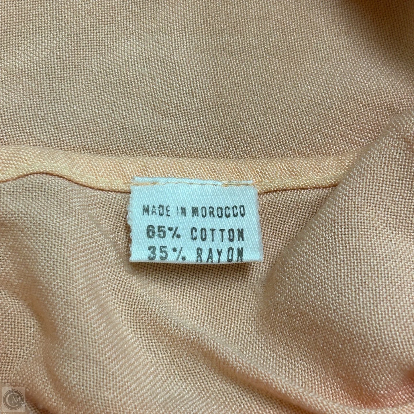 Top 3/4 Sleeve By Marrakech In Orange, Size: L