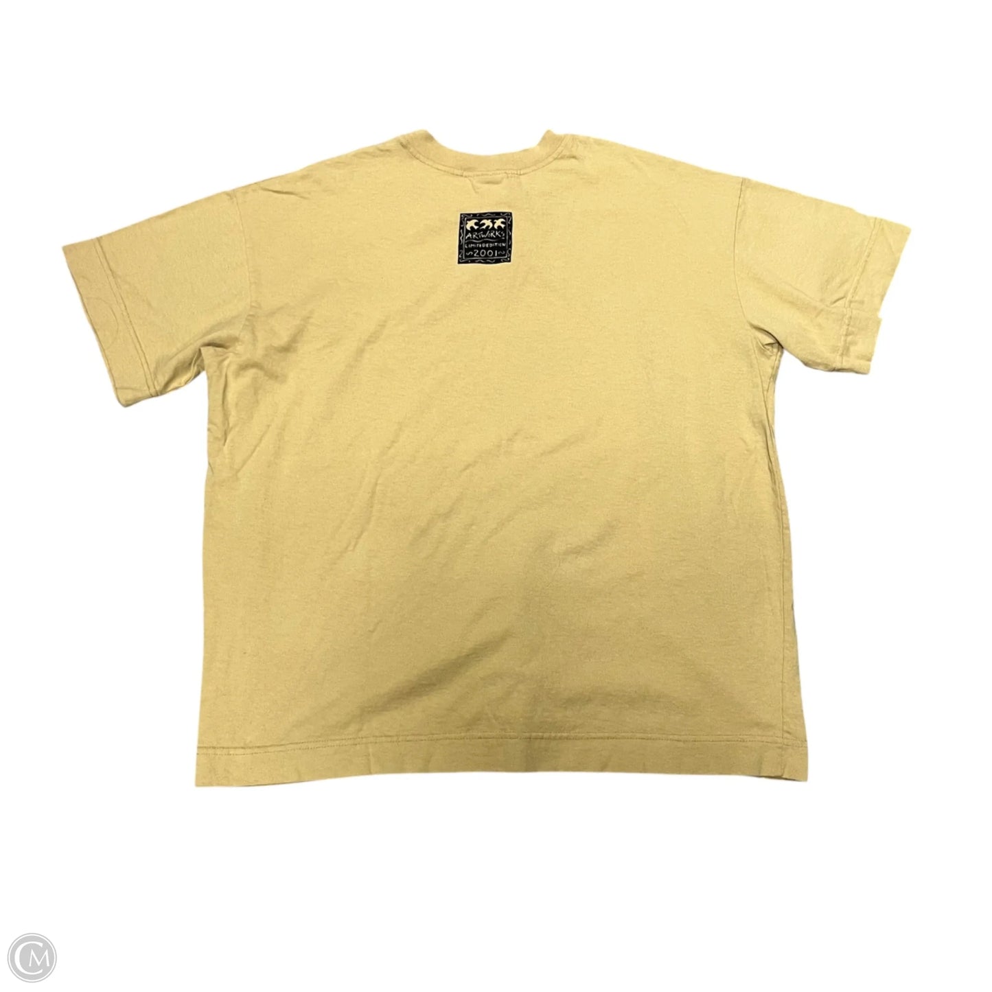 Top Short Sleeve By Artworks In Tan, Size: M