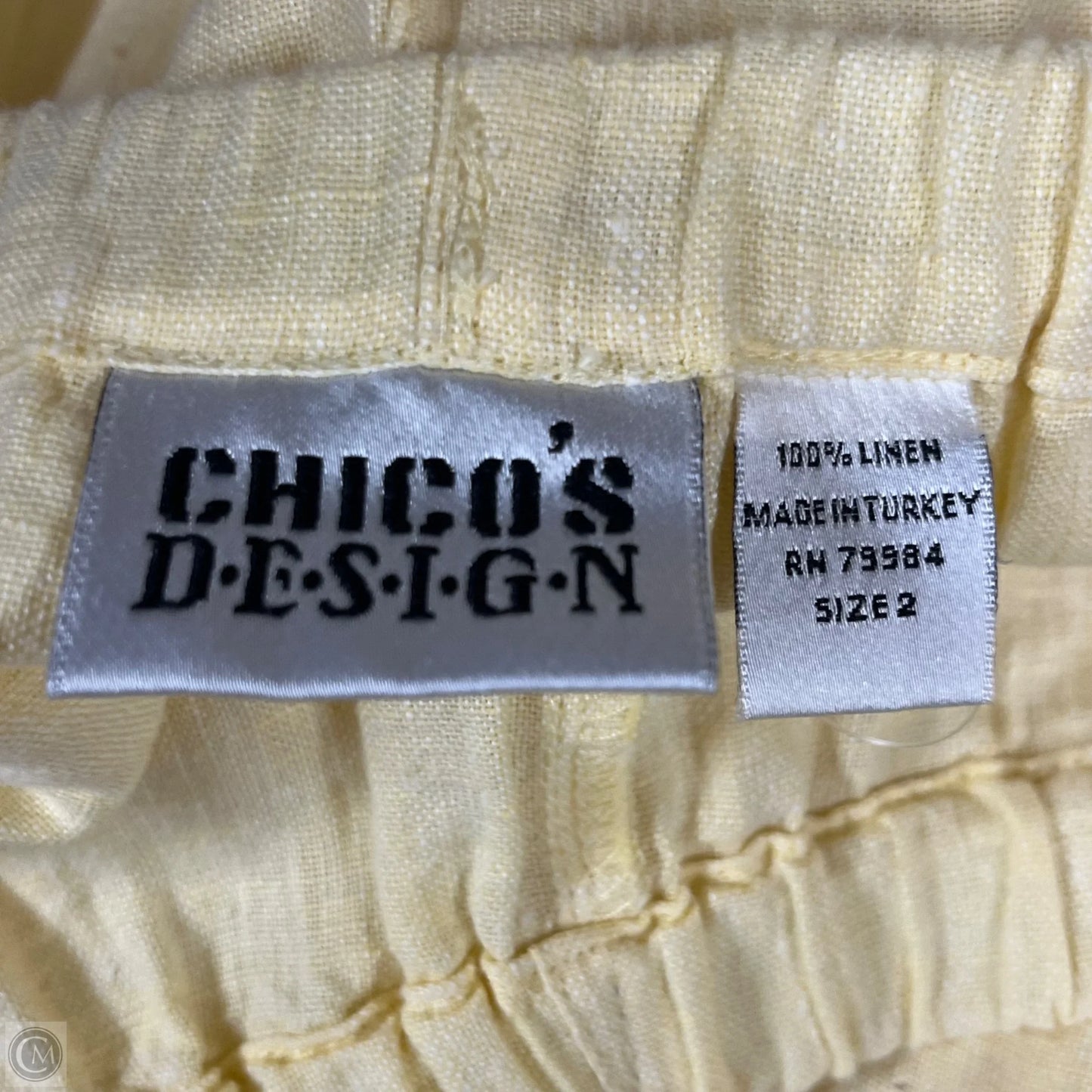 Pants Linen By Chicos In Yellow, Size: L