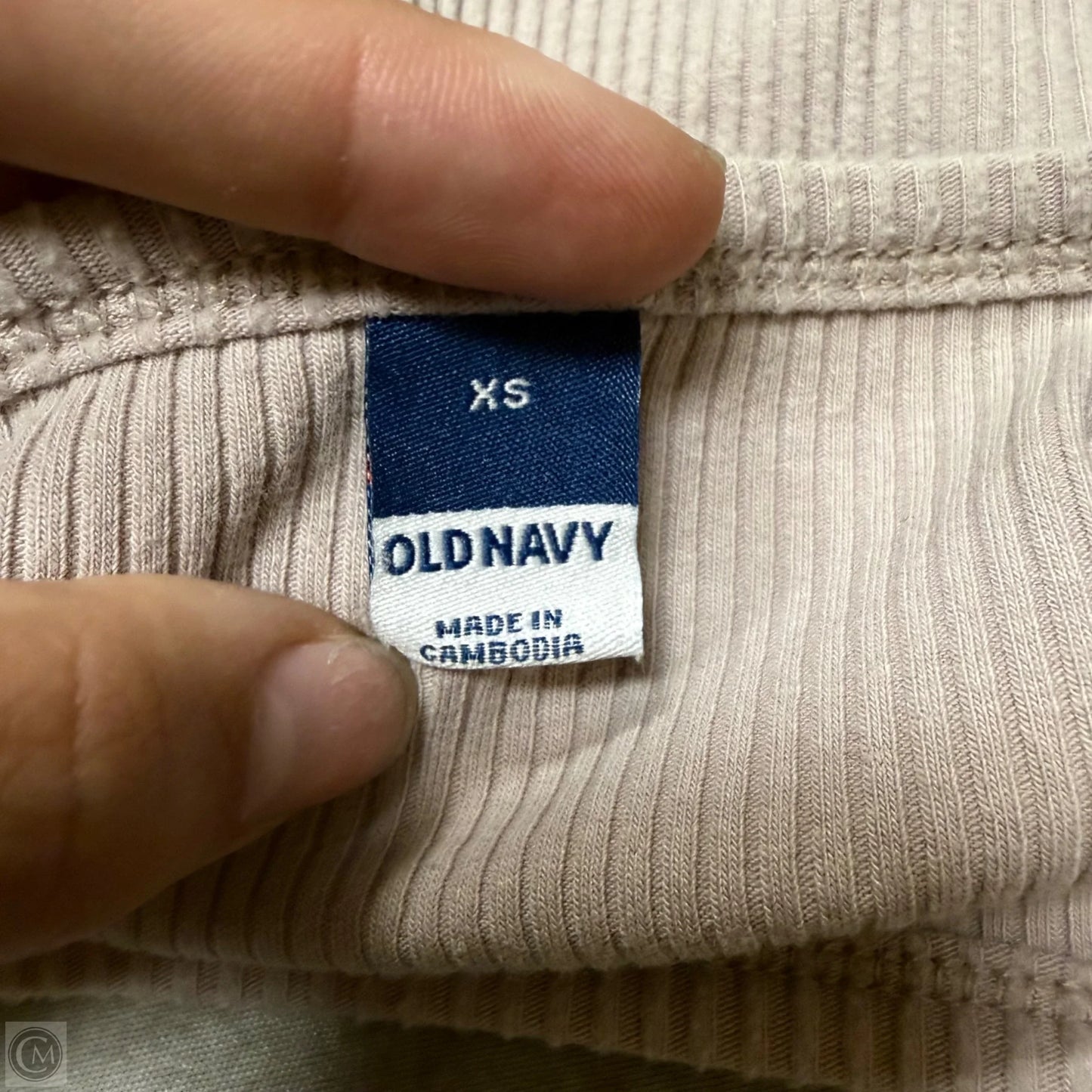 Top Long Sleeve By Old Navy In Taupe, Size: Xs