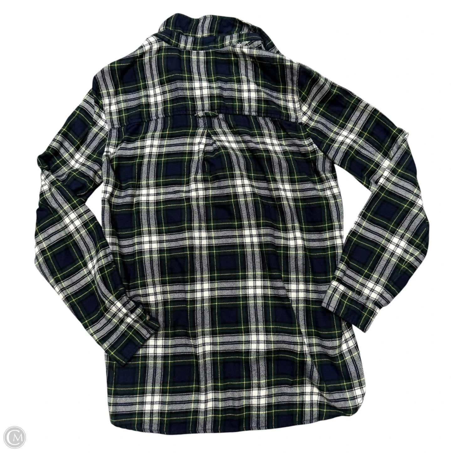 Top Long Sleeve By American Eagle In Blue & Green, Size: M