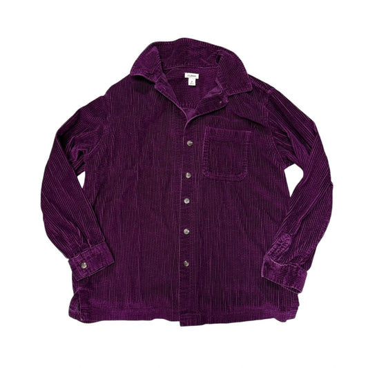 Jacket Shirt By L.l. Bean In Purple, Size: M