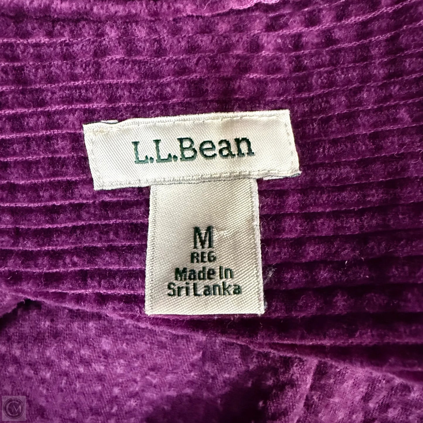 Jacket Shirt By L.l. Bean In Purple, Size: M