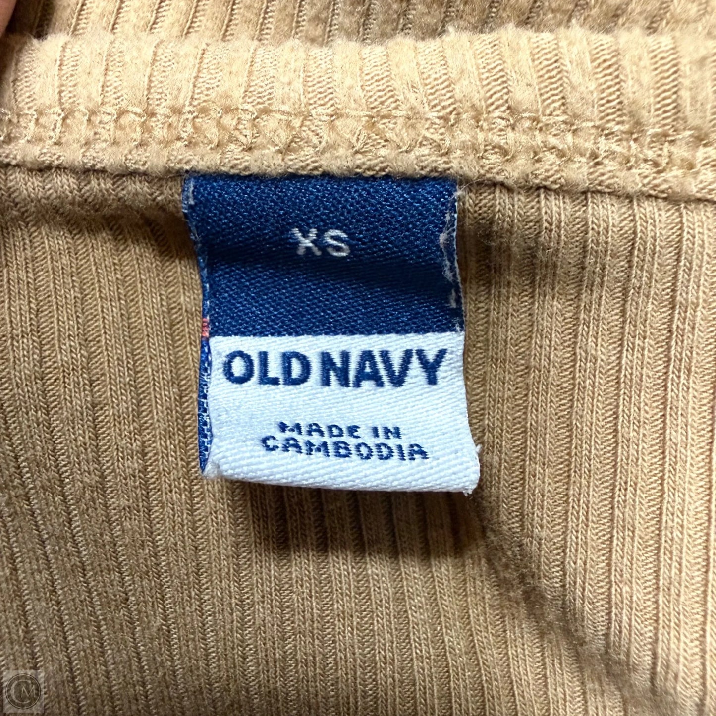 Top Long Sleeve By Old Navy In Tan, Size: Xs