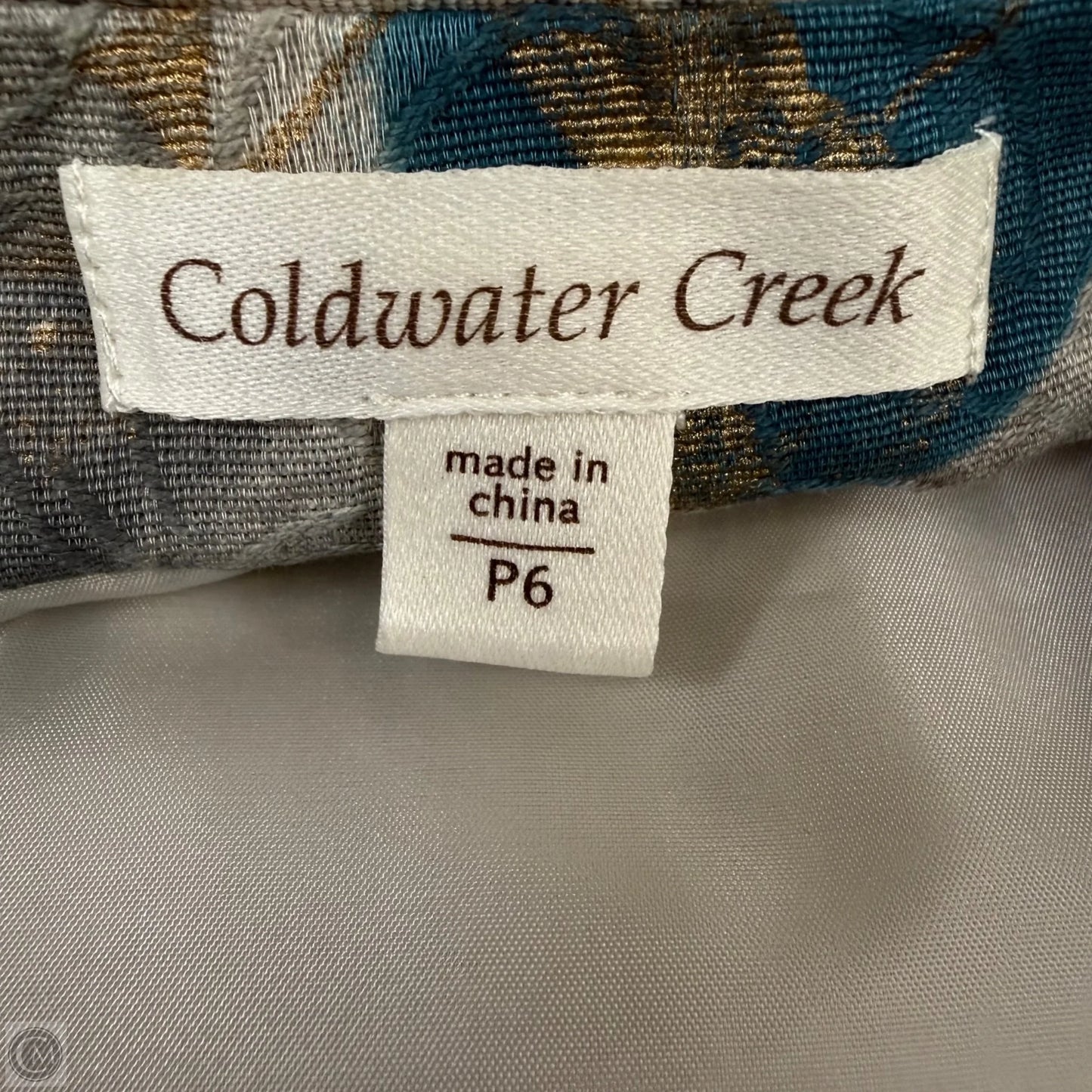Blazer By Coldwater Creek In Blue & Cream, Size: S