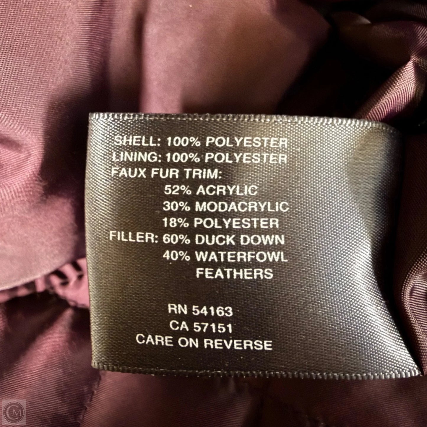 Coat Puffer & Quilted By Kenneth Cole Reaction In Purple, Size: M