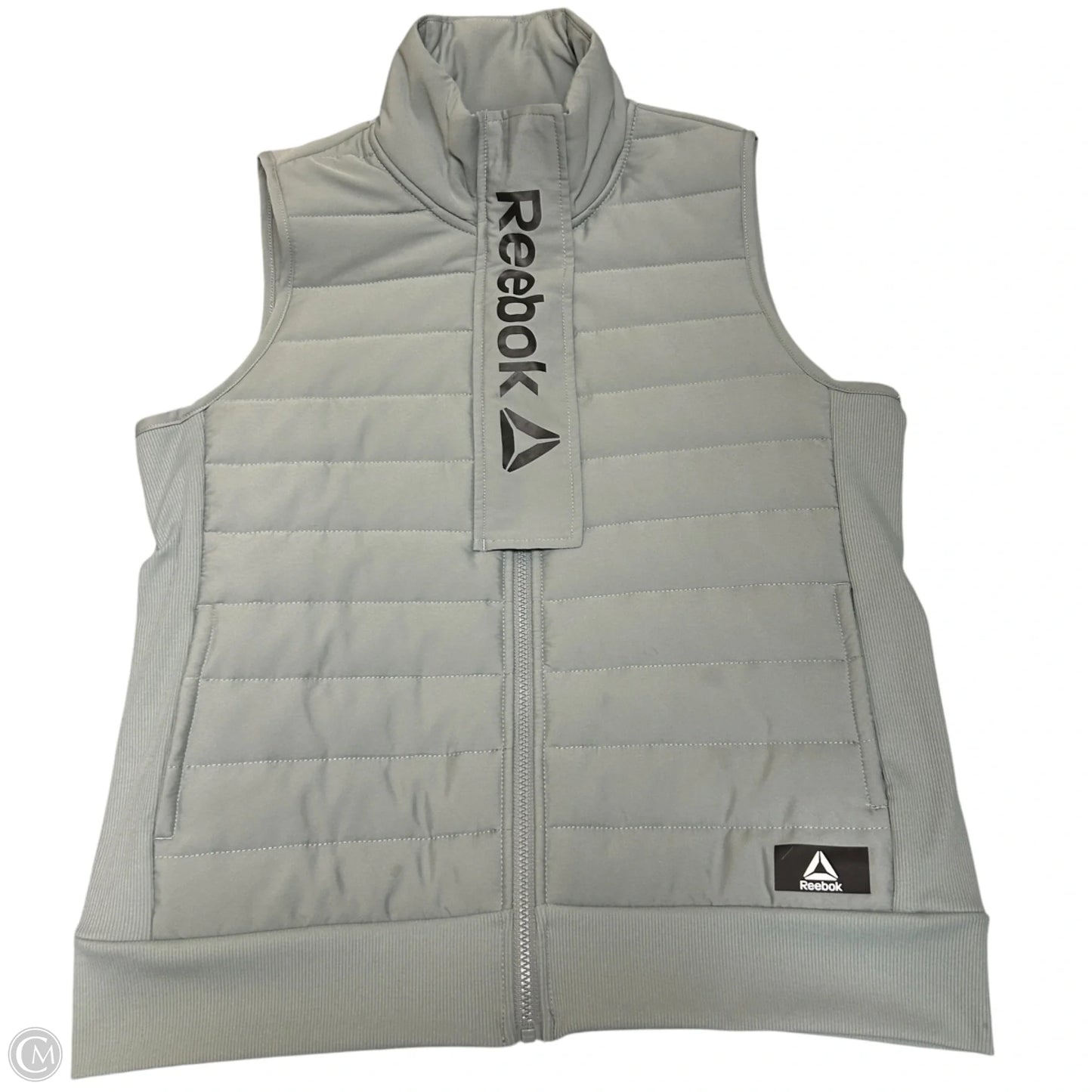 Athletic Jacket By Reebok In Teal, Size: M