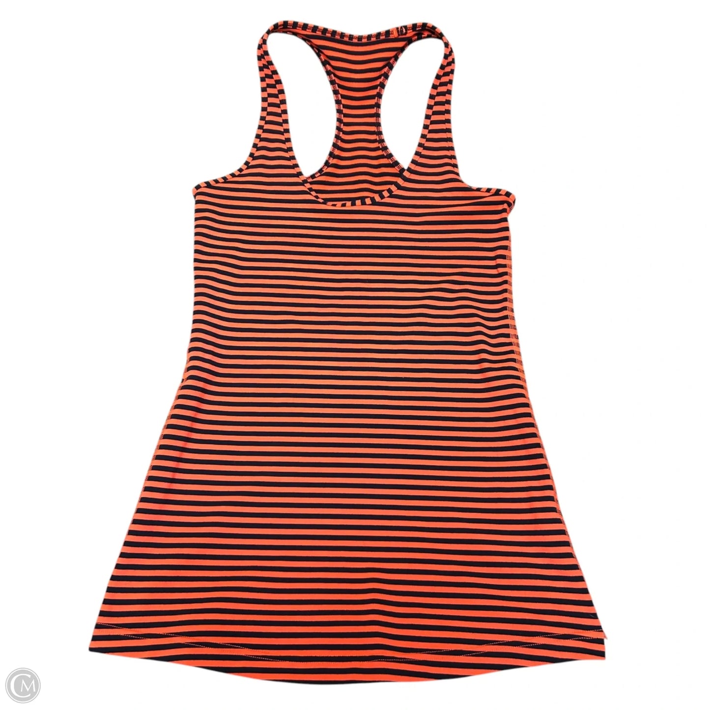 Athletic Tank Top By Lululemon In Black & Orange, Size: 6