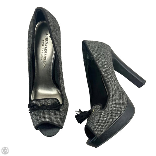 Shoes Heels Stiletto By Christian Siriano In Black & Grey, Size: 7.5