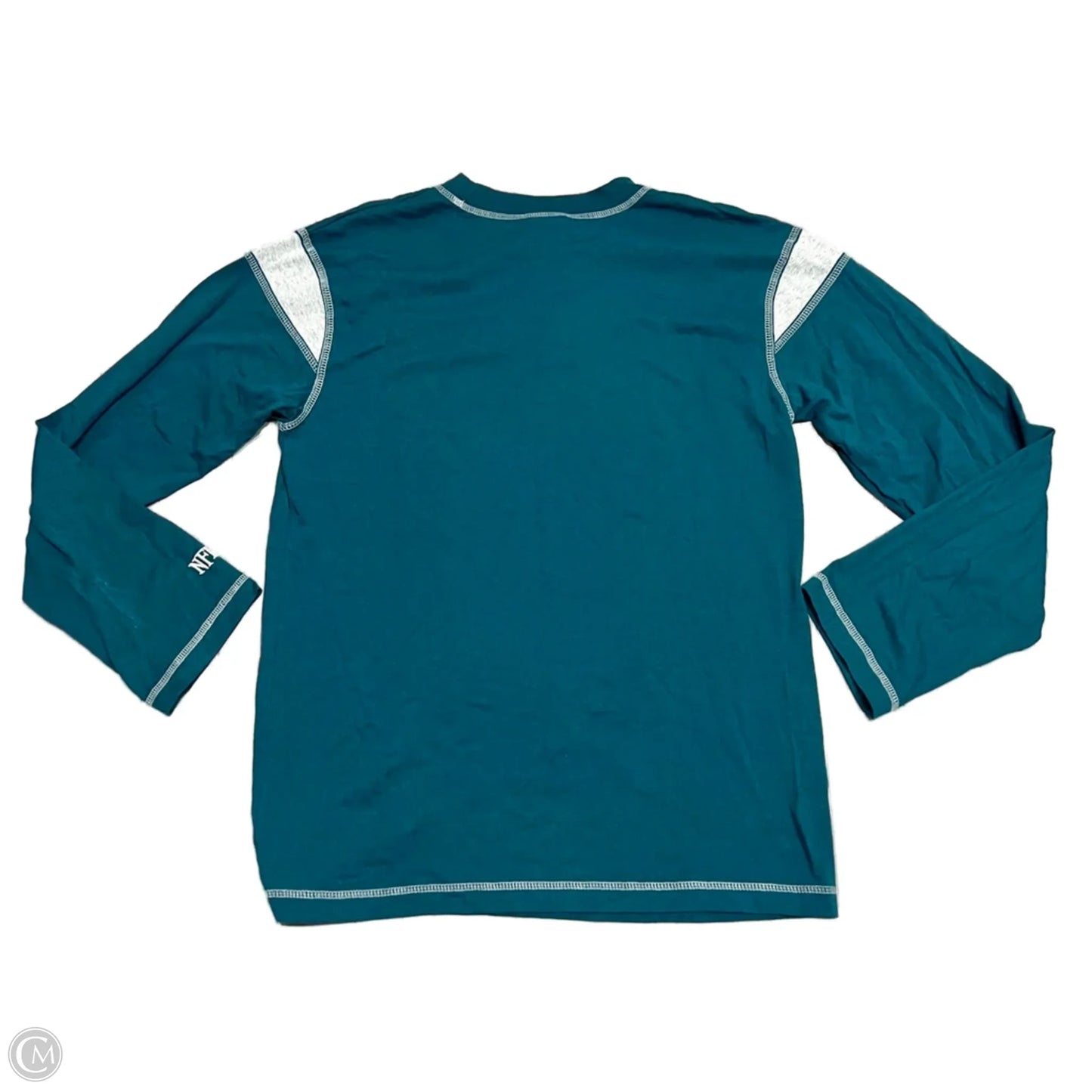 Top Long Sleeve By Nfl In Green & White, Size: Xl