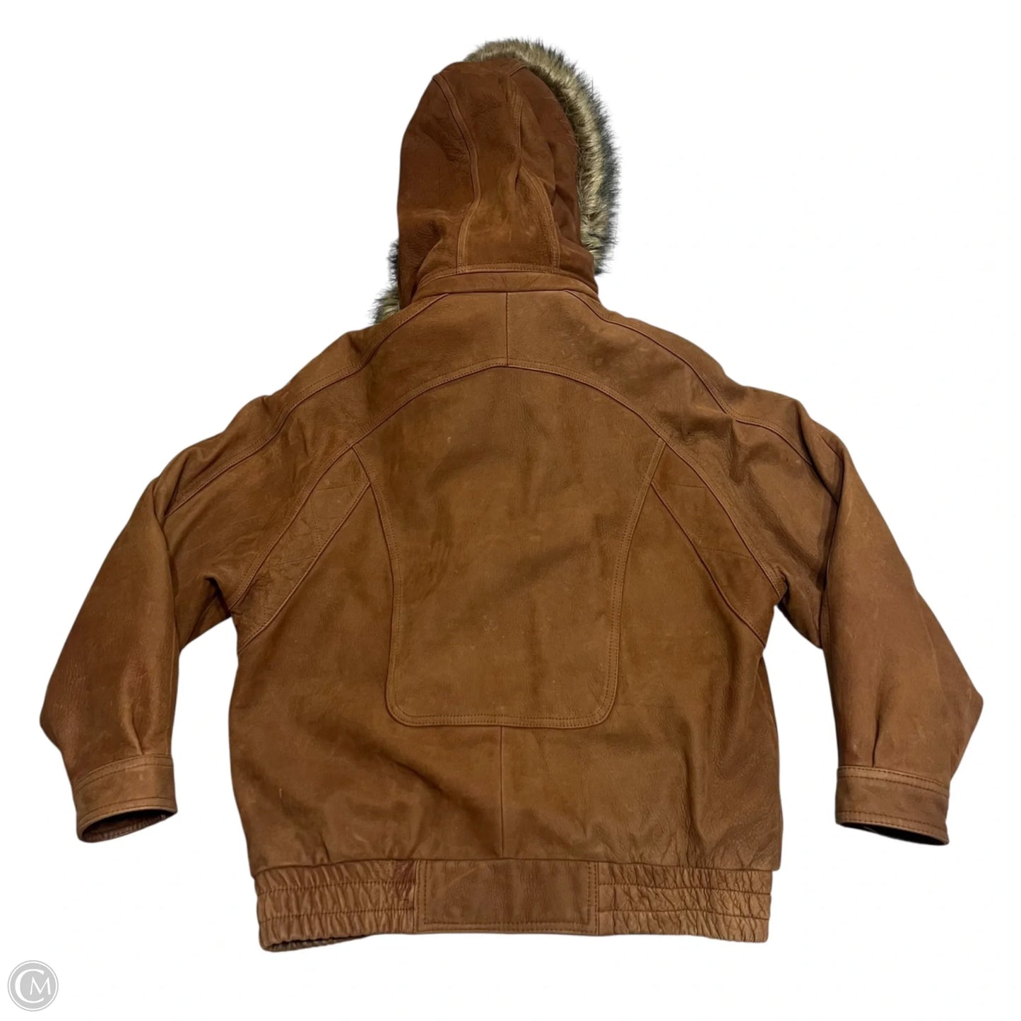 Coat Leather By Wilsons Leather In Brown, Size: S