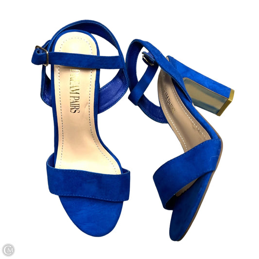Sandals Heels Block By Dream Paris In Blue, Size: 6