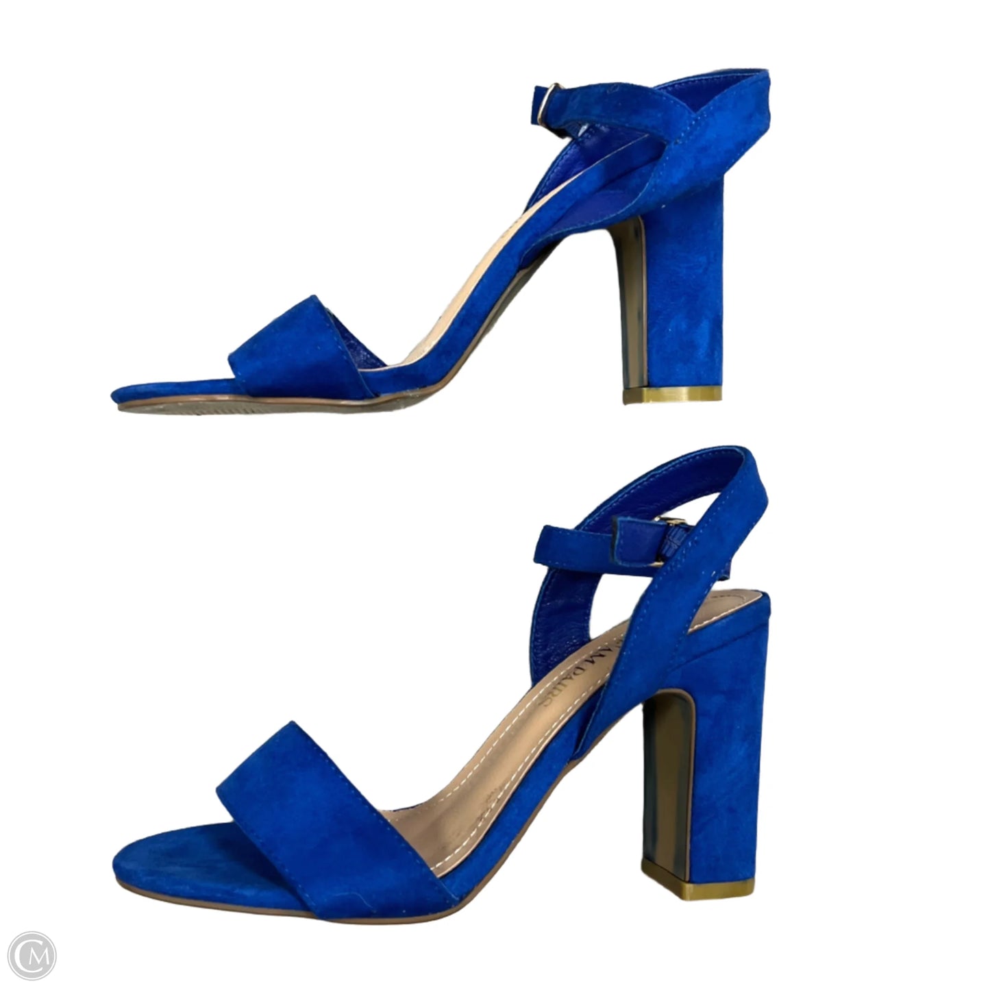 Sandals Heels Block By Dream Paris In Blue, Size: 6