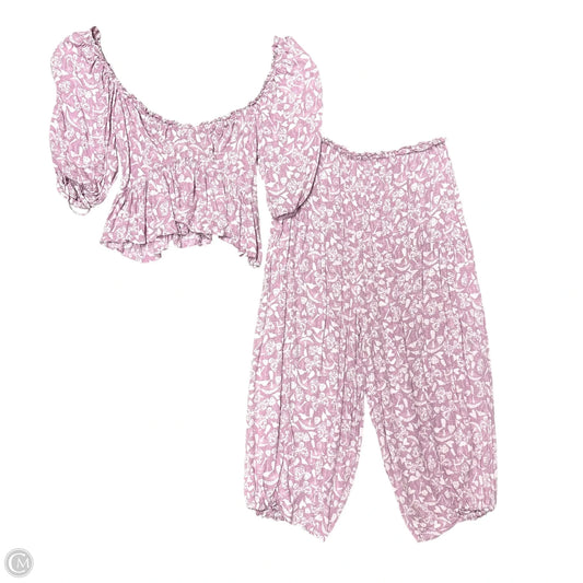 Pants Set 2pc By Free People In Purple, Size: M
