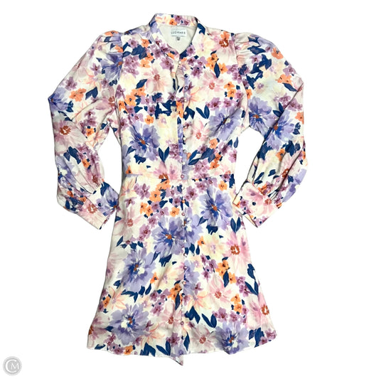 Dress Casual Short By Lucy Paris In Floral Print, Size: L