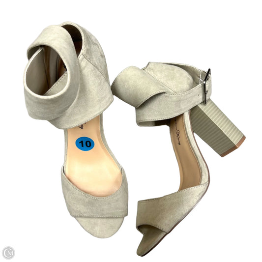 Sandals Heels Block Grey, Size: 10
