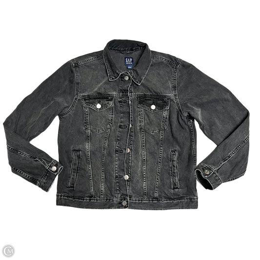 Jacket Denim By Gap In Black, Size: L