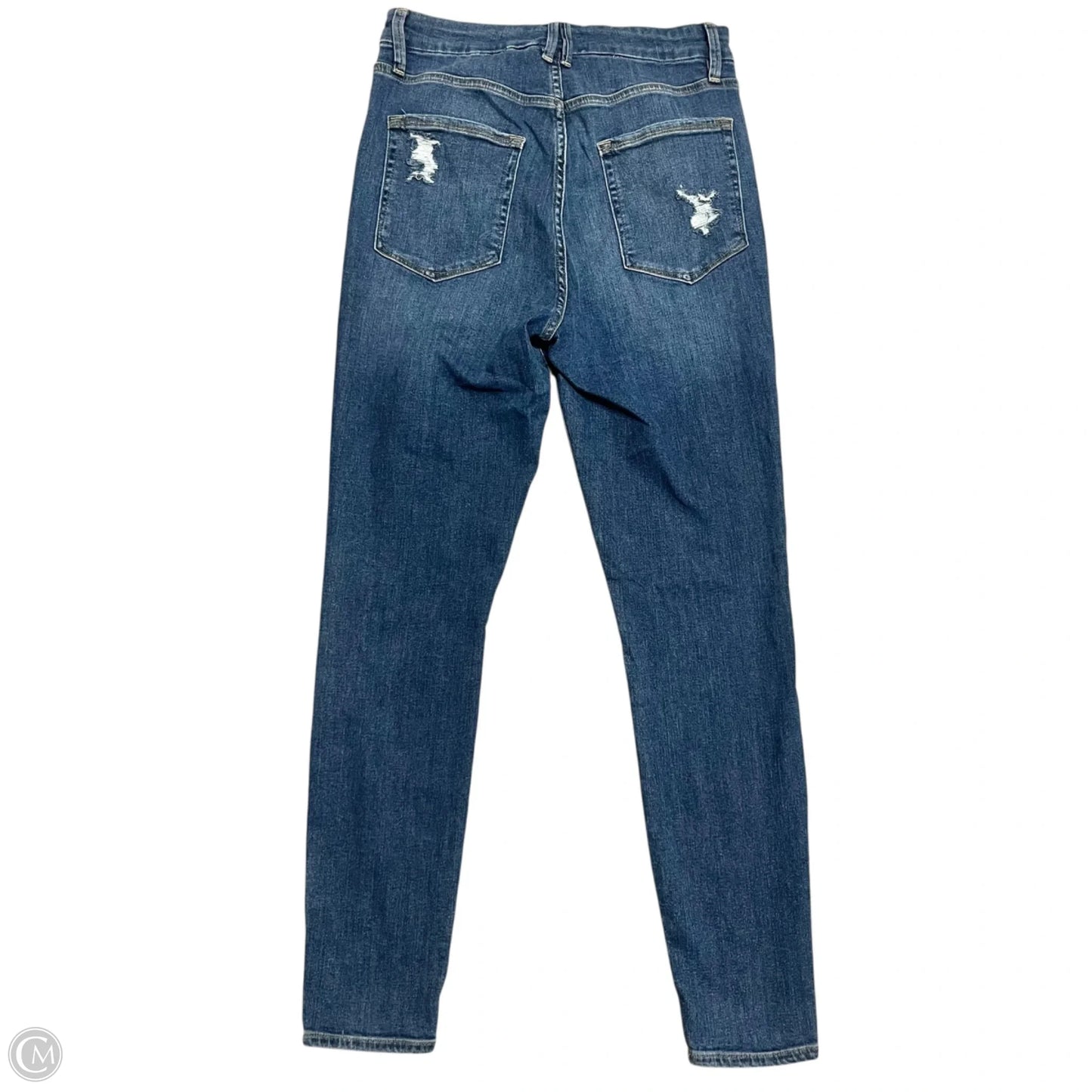 Jeans Skinny By Good American In Blue, Size: 12