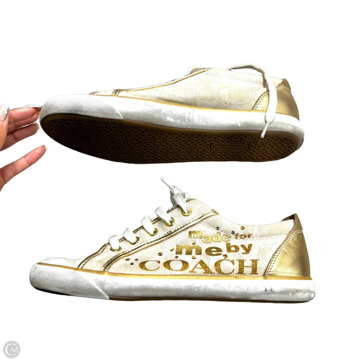 Shoes Designer By Coach In Cream, Size: 10