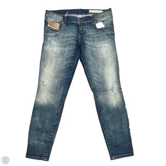 Jeans Skinny By Diesel In Blue, Size: 8