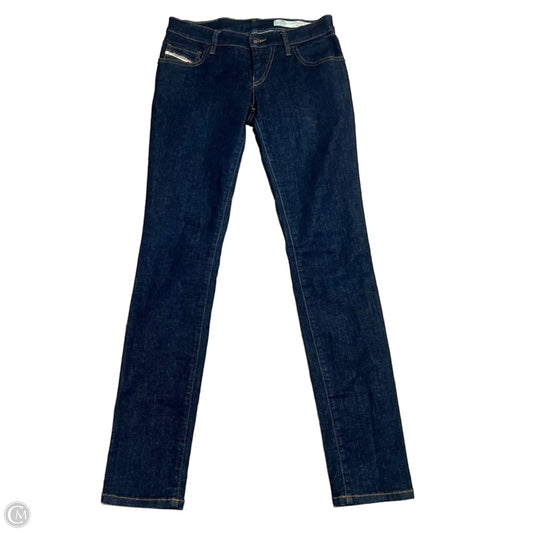Jeans Skinny By Diesel In Blue, Size: 4